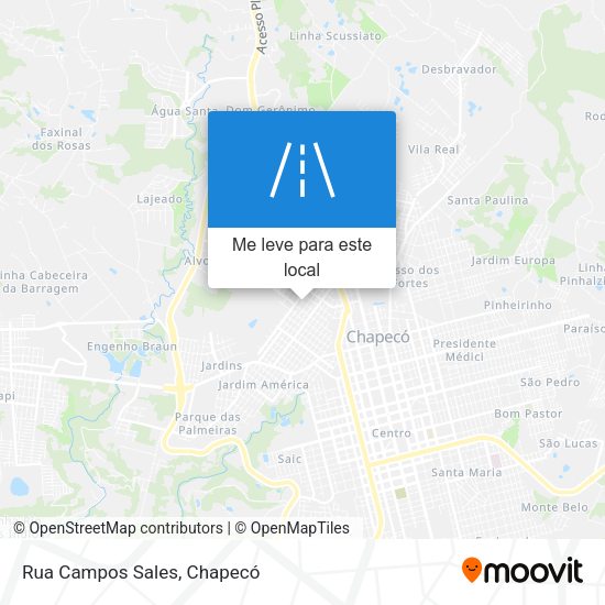 Rua Campos Sales mapa
