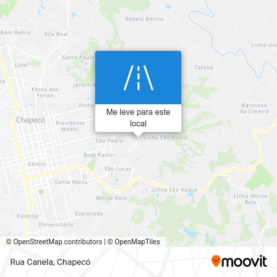 Rua Canela mapa
