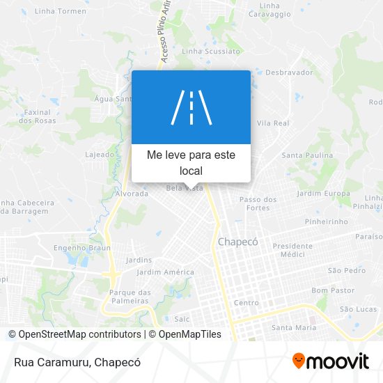 Rua Caramuru mapa
