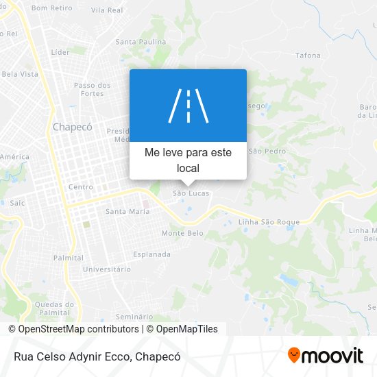 Rua Celso Adynir Ecco mapa