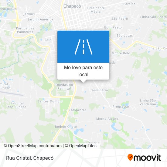 Rua Cristal mapa