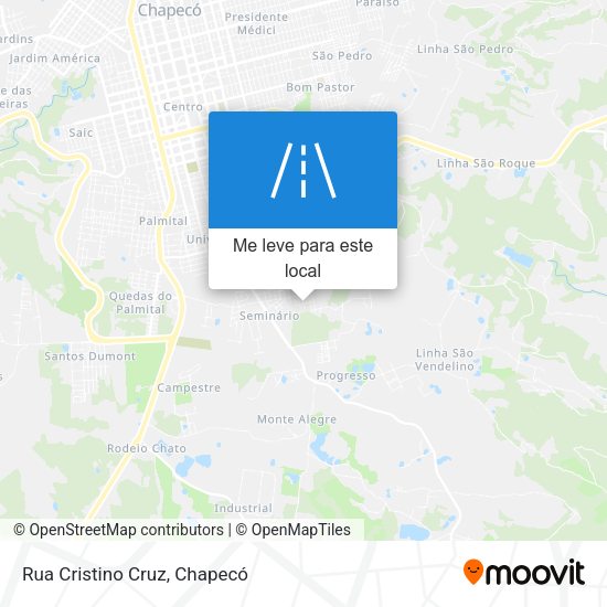 Rua Cristino Cruz mapa
