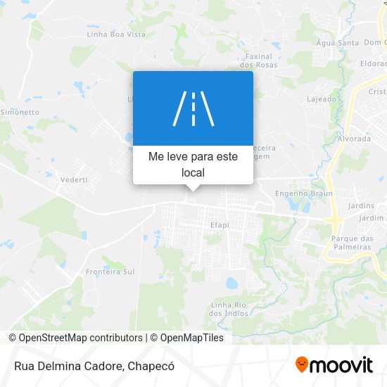 Rua Delmina Cadore mapa