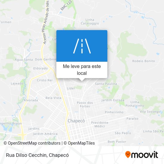 Rua Dilso Cecchin mapa
