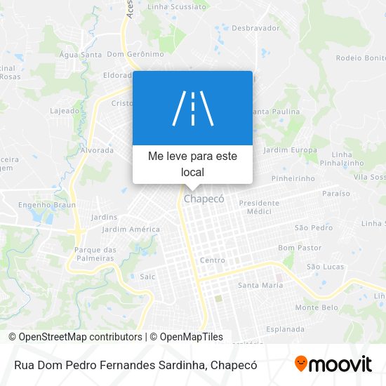 Rua Dom Pedro Fernandes Sardinha mapa