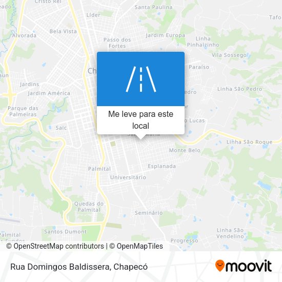 Rua Domingos Baldissera mapa