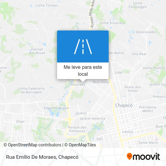 Rua Emílio De Moraes mapa