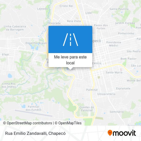 Rua Emílio Zandavalli mapa