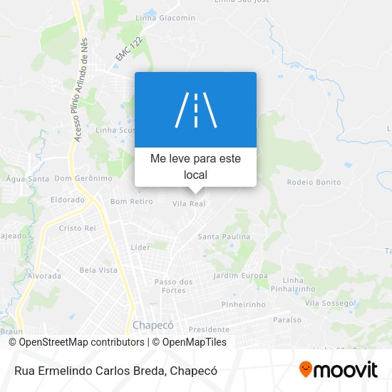 Rua Ermelindo Carlos Breda mapa