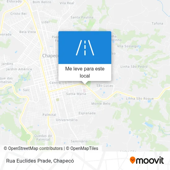 Rua Euclides Prade mapa