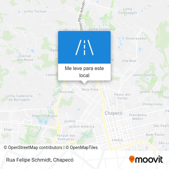Rua Felipe Schmidt mapa