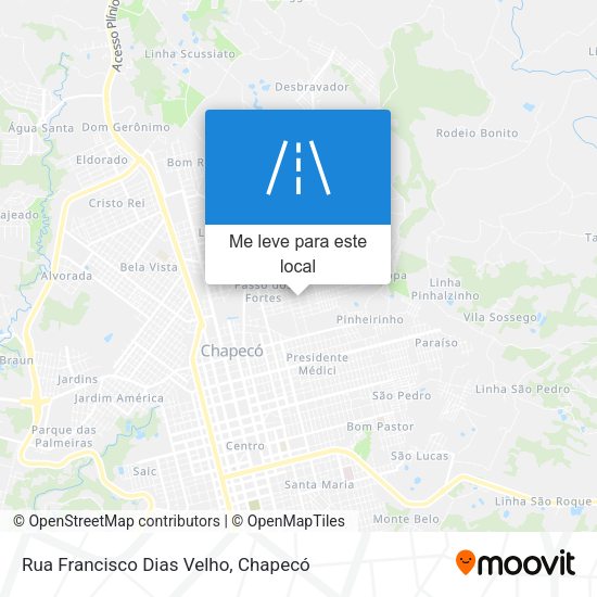 Rua Francisco Dias Velho mapa