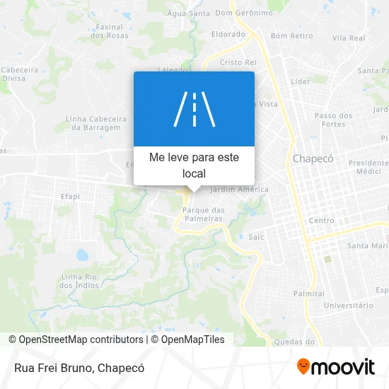 Rua Frei Bruno mapa