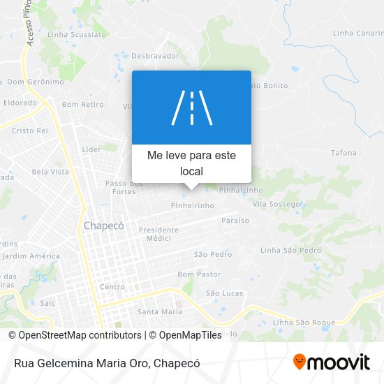 Rua Gelcemina Maria Oro mapa