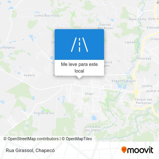 Rua Girassol mapa