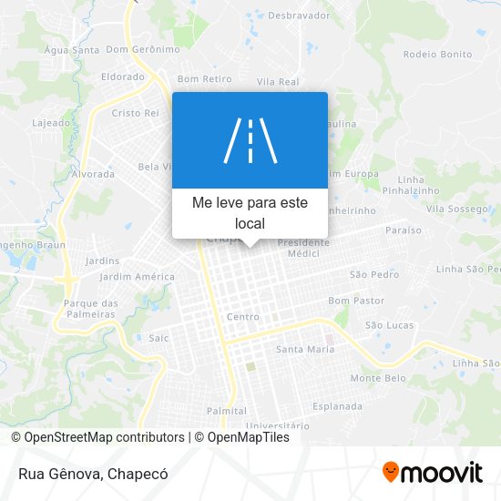 Rua Gênova mapa