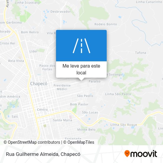 Rua Guilherme Almeida mapa