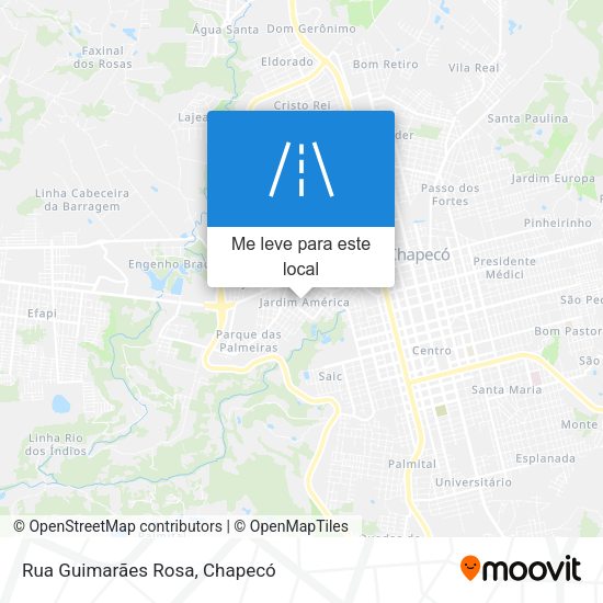 Rua Guimarães Rosa mapa