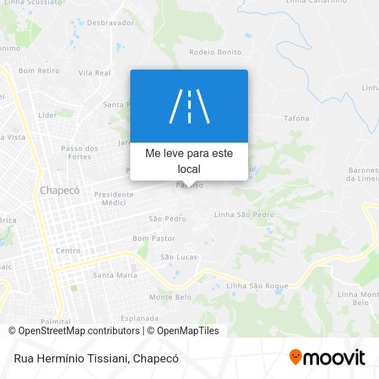 Rua Hermínio Tissiani mapa