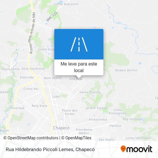 Rua Hildebrando Píccoli Lemes mapa