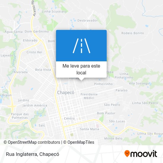 Rua Inglaterra mapa