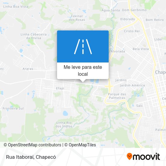 Rua Itaboraí mapa