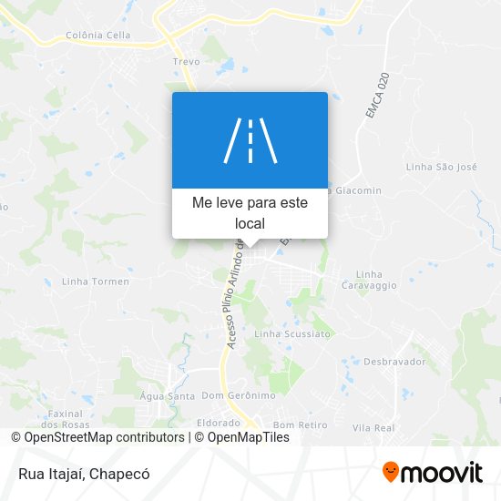 Rua Itajaí mapa