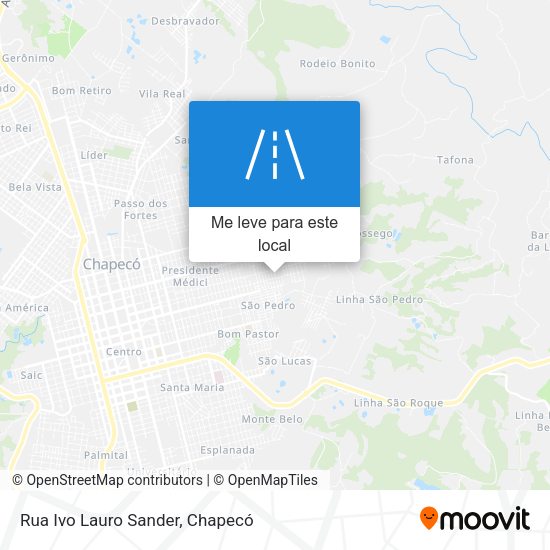 Rua Ivo Lauro Sander mapa