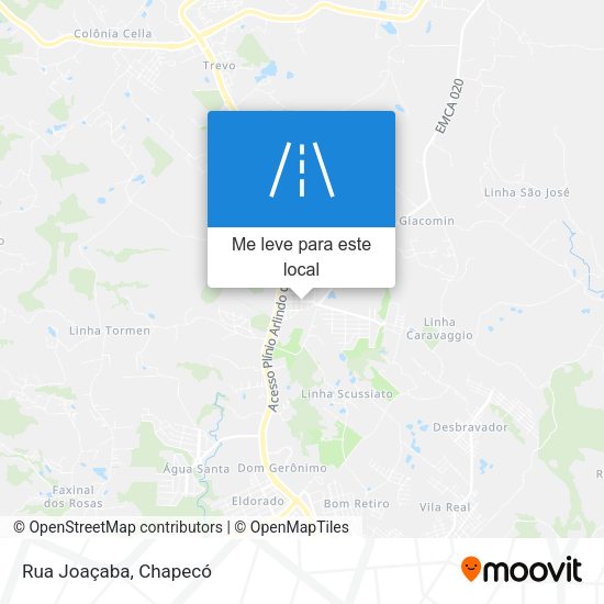 Rua Joaçaba mapa