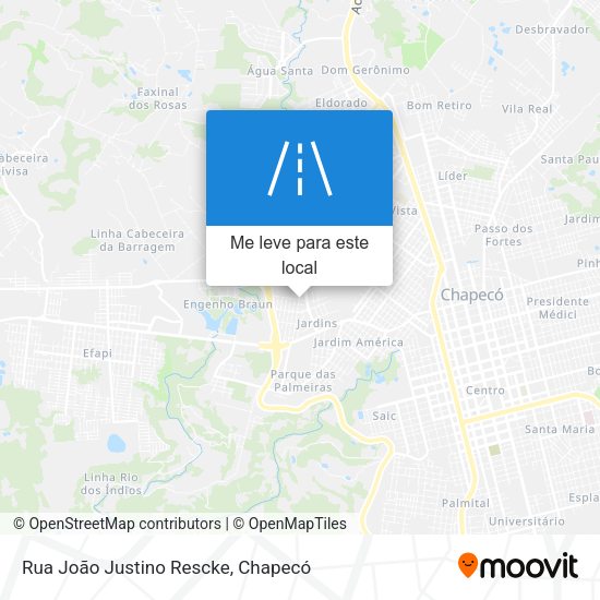 Rua João Justino Rescke mapa