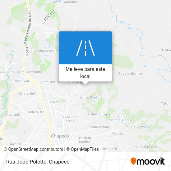Rua João Poletto mapa