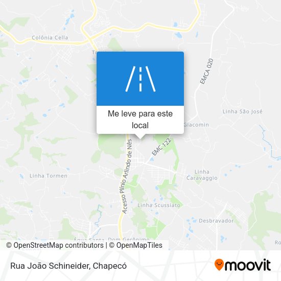 Rua João Schineider mapa
