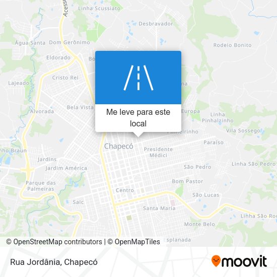 Rua Jordânia mapa
