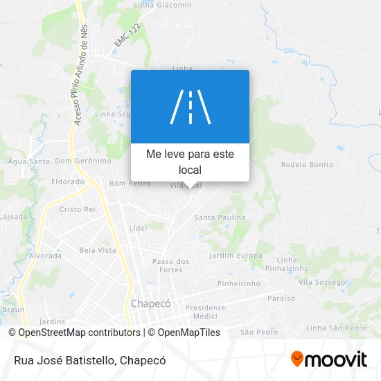 Rua José Batistello mapa