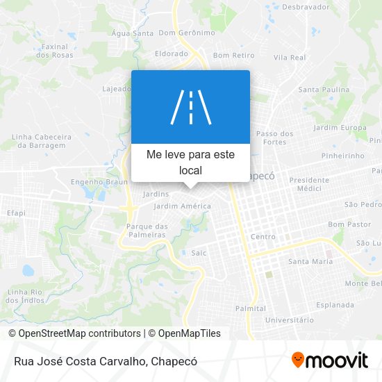 Rua José Costa Carvalho mapa