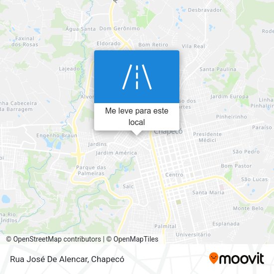 Rua José De Alencar mapa