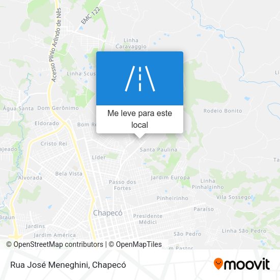 Rua José Meneghini mapa