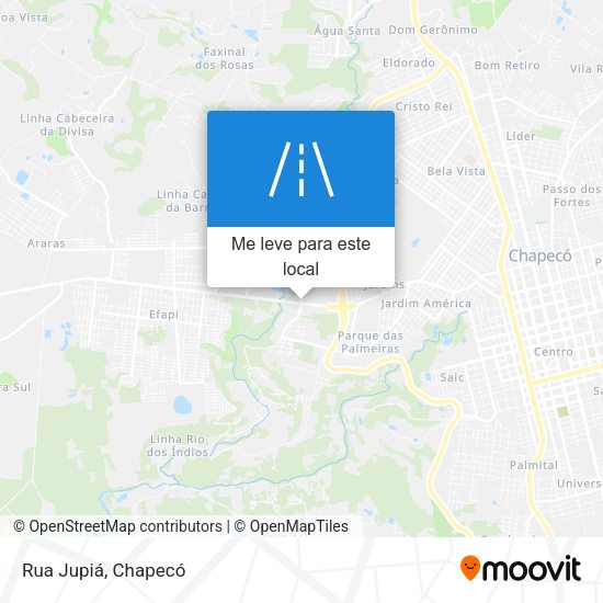 Rua Jupiá mapa