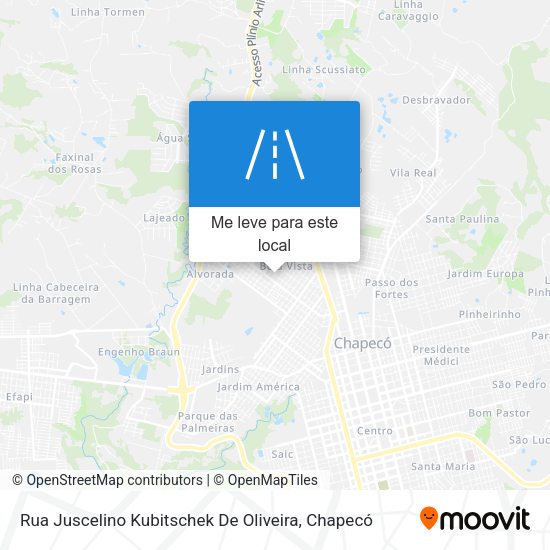 Rua Juscelino Kubitschek De Oliveira mapa