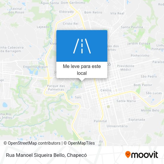 Rua Manoel Siqueira Bello mapa