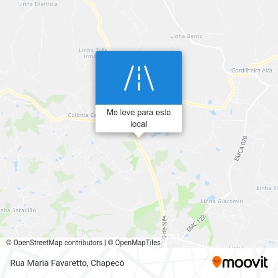 Rua Maria Favaretto mapa