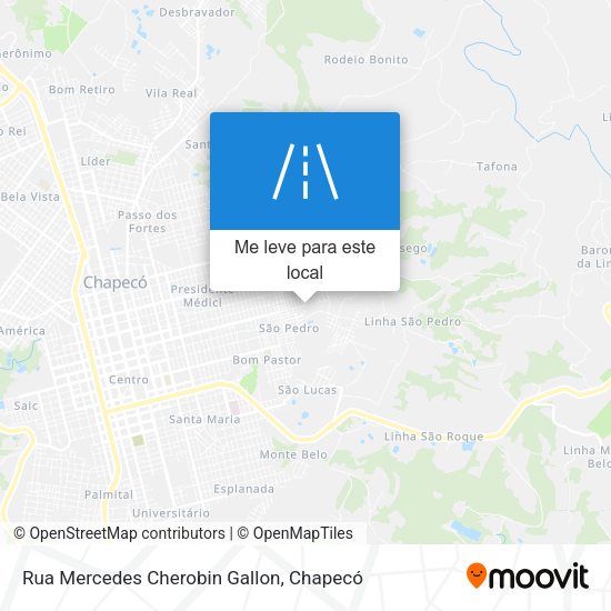 Rua Mercedes Cherobin Gallon mapa
