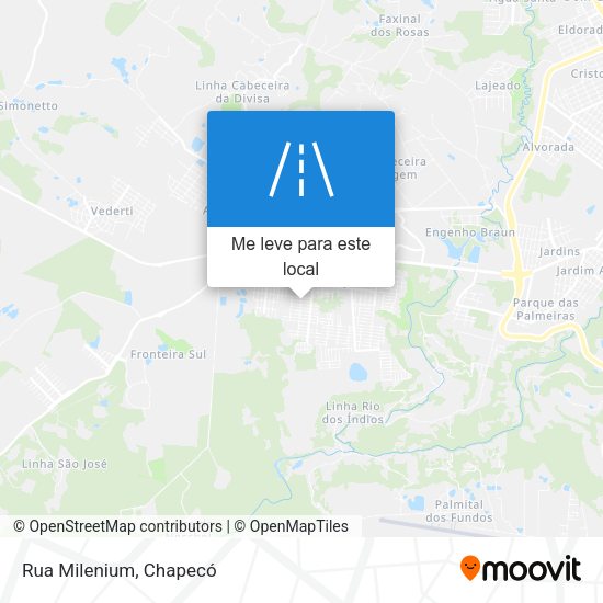 Rua Milenium mapa