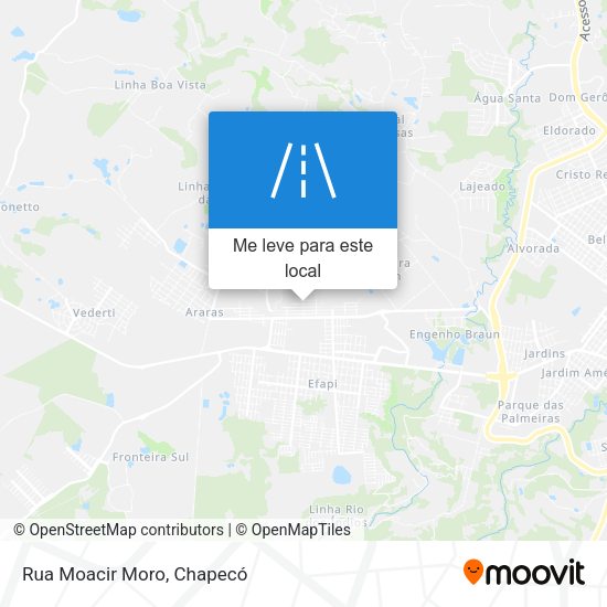 Rua Moacir Moro mapa