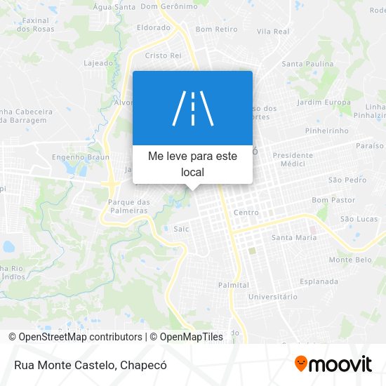 Rua Monte Castelo mapa