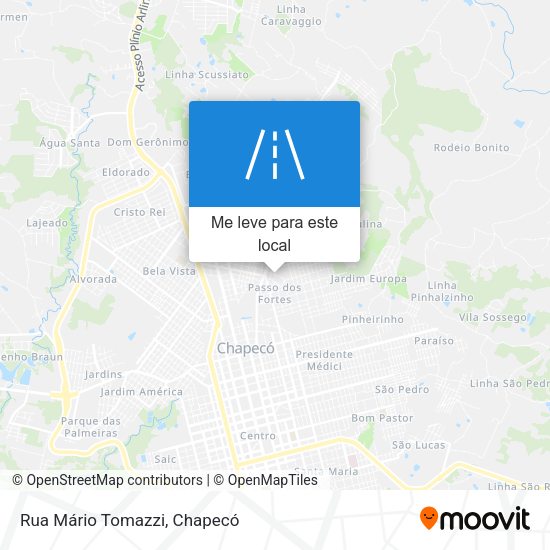 Rua Mário Tomazzi mapa