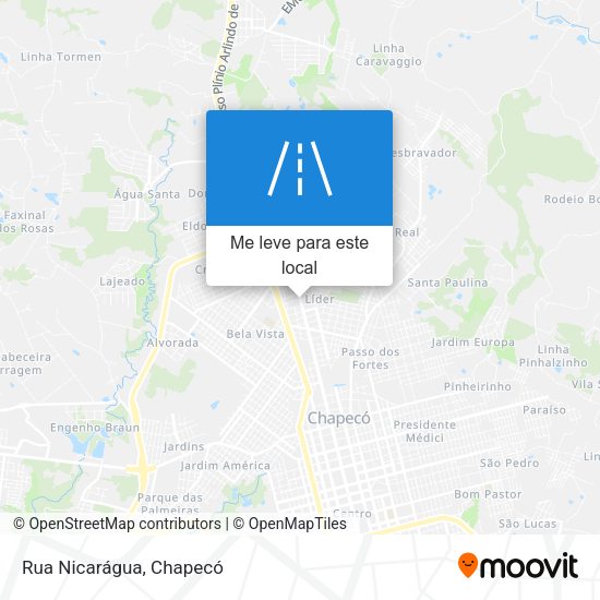 Rua Nicarágua mapa
