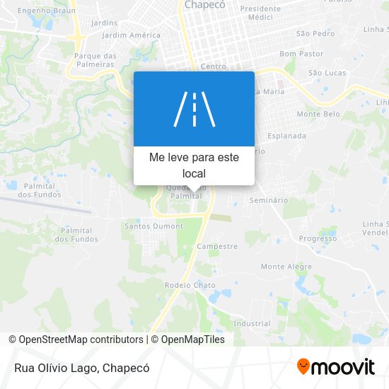 Rua Olívio Lago mapa