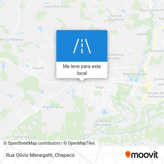 Rua Olívio Menegatti mapa