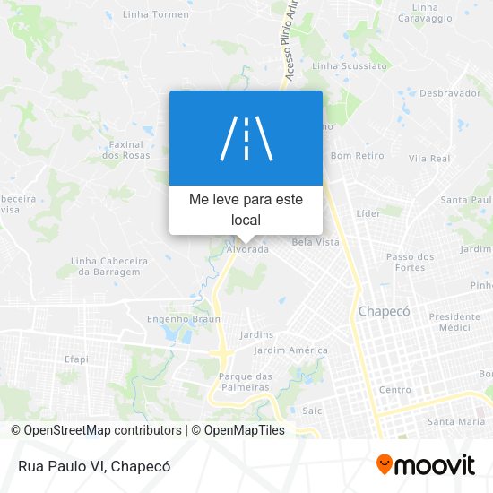 Rua Paulo VI mapa